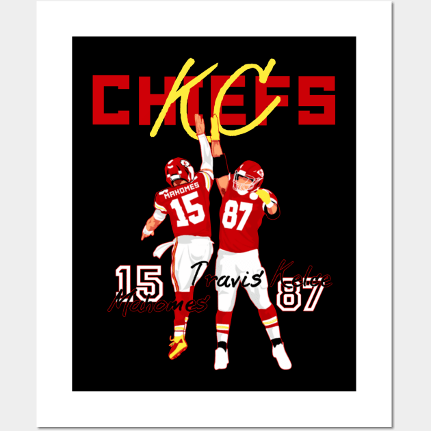 Mahomes x Travis Kelce teammate Wall Art by Mic jr